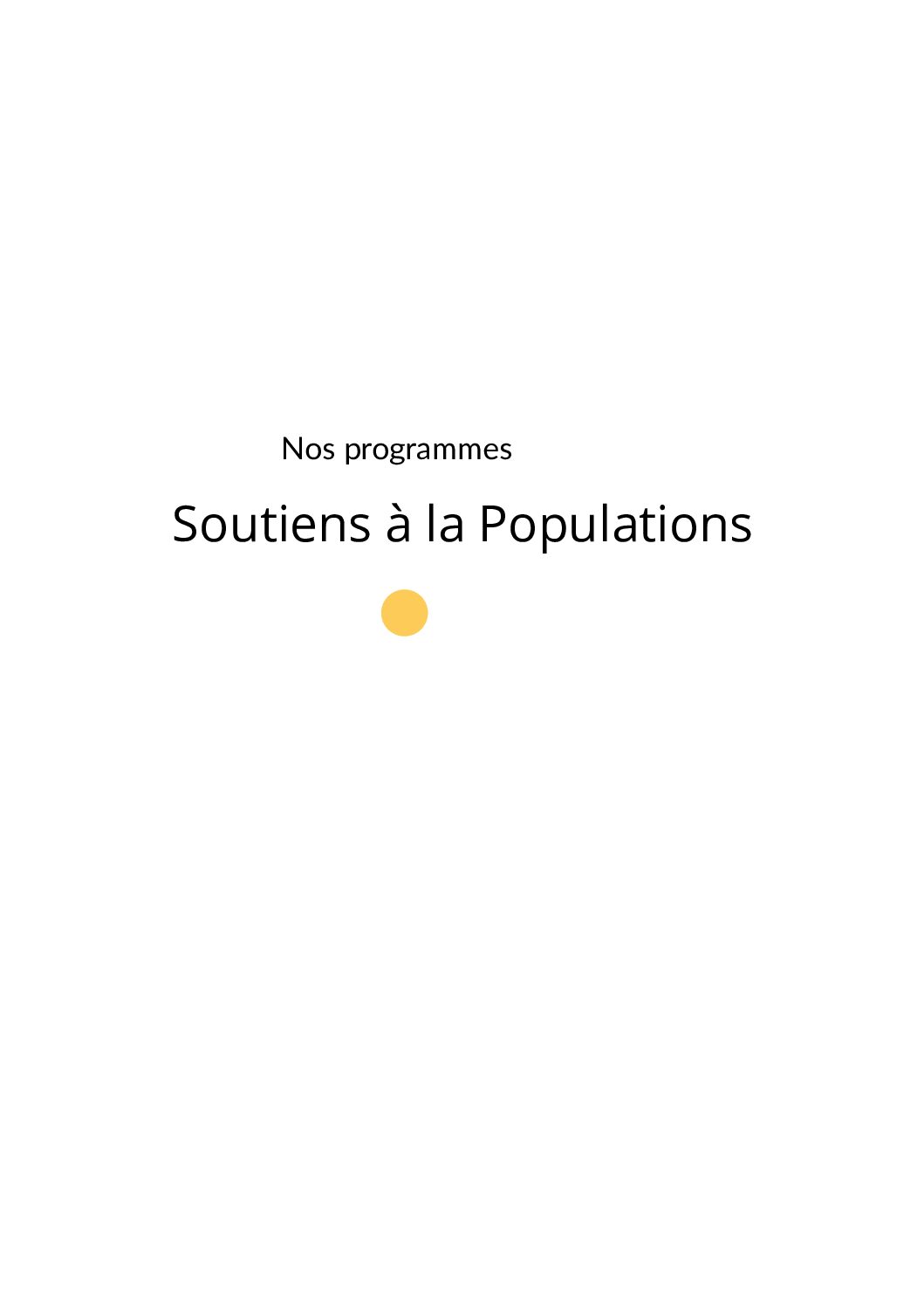 Soutiens à la populations